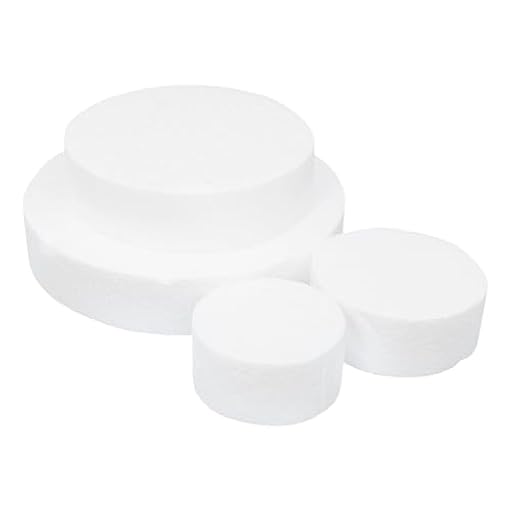 TOYANDONA Modelo de Pastel Falso de Espuma para Práctica de Decoración, Kit de 4 Niveles Discos Redondos (8x4cm, 10x4cm, 15x4cm, 20x4cm), Reutilizable para Pasteles de Cumpleaños y Bodas | Ya disponible en tu tienda friki favorita! En mundofriki.es!