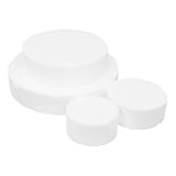 TOYANDONA Modelo de Pastel Falso de Espuma para Práctica de Decoración, Kit de 4 Niveles Discos Redondos (8x4cm, 10x4cm, 15x4cm, 20x4cm), Reutilizable para Pasteles de Cumpleaños y Bodas