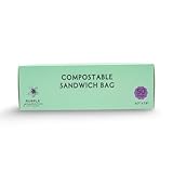 100% Compostable Zip Bag (Pack of 50) (Sandwich) - Resealable BioBased – Eco Friendly Freezer Safe - Extra Strength Strong Food Storage Bags – Plant-Based Reusable Sandwich Bags