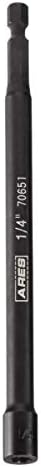 ARES 70651-1/4-Inch Magnetic Impact Nut Driver - Impact Grade Nut Setter with Industrial Strength Magnet