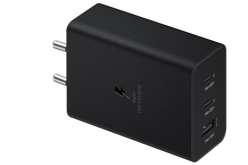 Image of Original Ultra 65W Fast 3 in 1 Port Charging Adapter for Samsung Galaxy | S21 Fe 5G / S20 Ultra /Z Fold 5 /4 / 3 / Z Flip 5 /4 / 3 Earbuds /laptops (Without Cable) GFR624