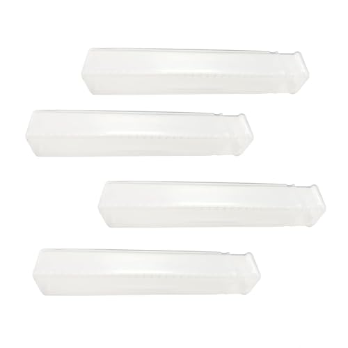 4PCS Expandable Clear Drill Bit Storage Boxes Plastic Storage Boxes with Lids for Drill Bit Box Storage Containers for Clear Box Plastic Container for Tools and Accessories Great for Organizing