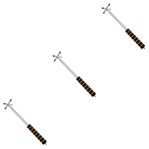 BESPORTBLE 3stücke Snooker Bridge Aus Edelstahl Verstellbarer Billard Cue Holder Mit Rutschfestem Griff Tragbar Für Poolspiele Für Billardliebhaber Orangefarbener Griff Silberne Bridge