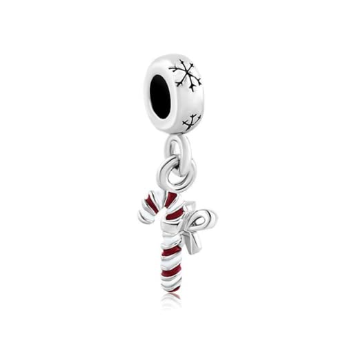 Image of Christmas Holiday Season Charms for Pandora Bracelets New Snowflake Santa Claus Home Moose Gift Tree Candy Cane Snow Globe