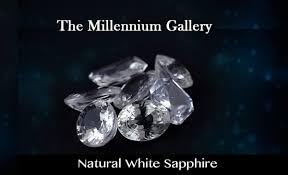 Saphir blanc de Ceylan 9 carats pierre Pukhraj naturelle véritable - 2