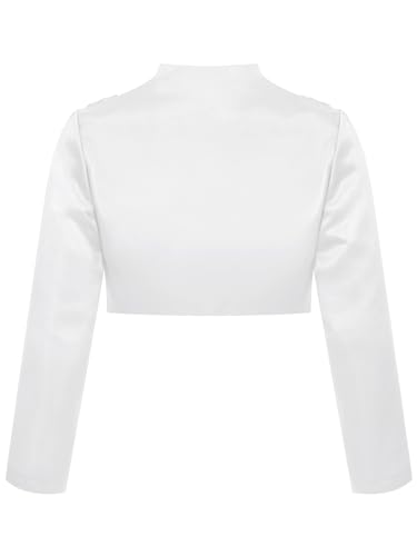 Kids Girls Long Sleeves Bolero Coat Shrug Crop Cardigans Dress Jacket for Party Wedding Pageant2
