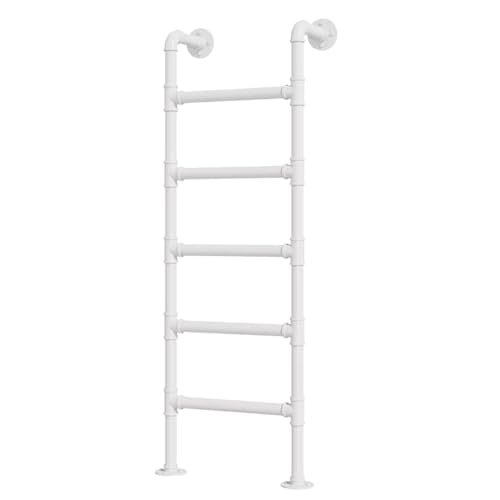 Échelle de secours en métal blanc 220 cm pour lit superposé et sous-sol mural