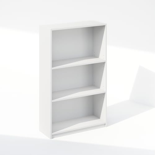 Image of Furinno Reed Closet Organizers and Storage, 3-Tier Closet Organizer, Open Shelf Closet Storage, for Wardrobe, Bedroom, Living Room, White