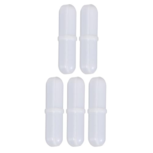 Hemobllo 5pcs Magnetic Stir Bars PTFE Magnetic Stirrer Mixer Stir Bars Stiring Rod White