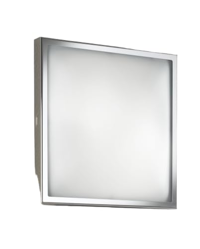 Plafonnier LED Osaka de FABAS LUCE l'élégance du verre en plaque chrome pour votre salon
