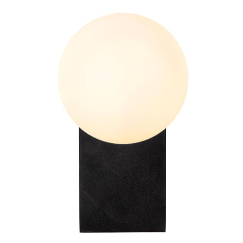 LUCIDE TASSA - Wandleuchte Badezimmer - LED Dim to warm - 1x10W 1800K/3000K - IP44 - Schwarz