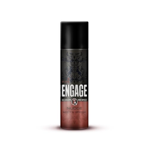 Engage Nudge Deodorant for Men, Spicy and Woody, Skin Friendly Deo, 220ml Body Spray