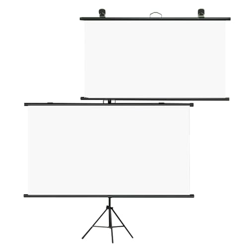 Pantalla de proyección retráctil 4:3 con soporte ajustable miniatura 1