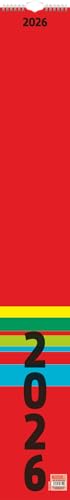 BRUNNEN Streifenkalender 2026 | 130×910 mm, rot BRUNNEN Streifenkalender 2026 | 130×910 mm, rot