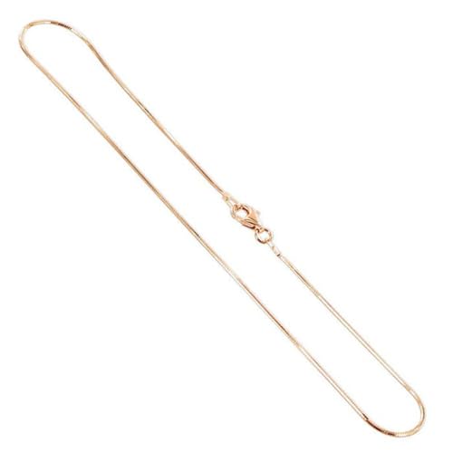 14k Rose Vermeil Diamond-cut Snake Chain Bracelets
