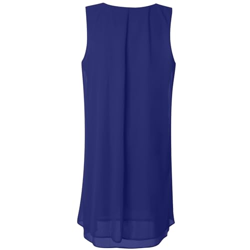 NaRHbrg Women's Two Piece Dress Set Chiffon Layered Jacket and Sleeveless Dress Elegant Work Party Dresses3