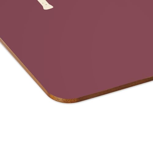 Sets de table souple dessous en liège napperons rouge grand format 39,5 x 28,5 cm - 4