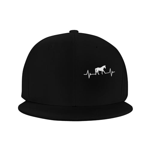 Love Riding Horses Heartbeat Adjustable Outdoor Baseball Hat Flat Hat3
