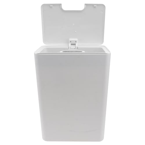 Bote de basura inteligente con sensor 15l plástico blanco