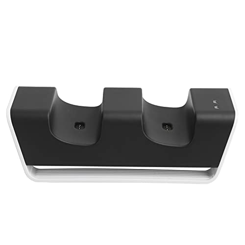 Dual-Slot-Ladestation, PVC-LED-Leuchtanzeige Dual-Slot-Ladestation Kontaktaufladung Intelligenter Ladeschutz für PS5 Wireless Controller Cover