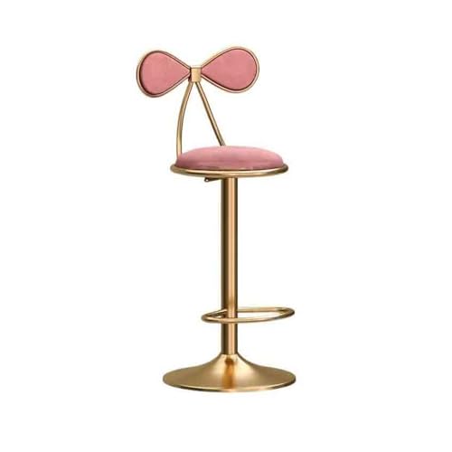 Tabouret de bar rose réglable : la solution assise confortable pour îlot central - 2