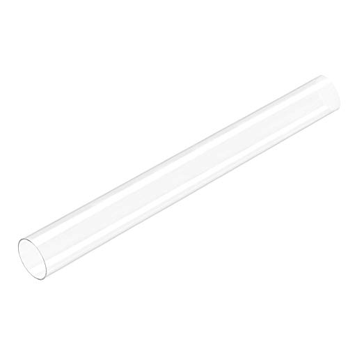 Image of uxcell Clear Rigid Tubing 47mm(1.85'') ID x 50mm(1.97'') OD x 2Ft Length Round Plastic Polycarbonate Tube
