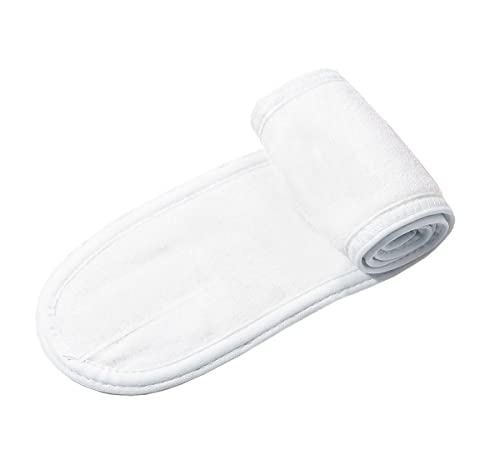 scicent 2 Pack Spa Headband, Soft Facial Makeup Hair Wrap Makeup Fluffy Headband for Women Girls Washing Face Skincare White-2 - Image 4