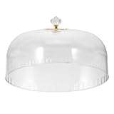 VERDANVERSE Transparente Kuchenglocke 25,5cm Bruchfeste Kunststoff Abdeckung für Kuchen Gebäck und Käseplatten Leichte Servierhaube für Partys und Gastronomie