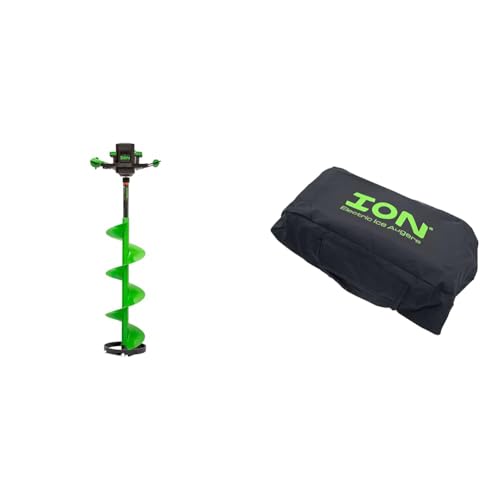 ION® Alpha Plus (Two Batteries Included), 10-Inch, Gen 3, 40V Lithium-ion, Electric Ice Auger, 59400 & ION Ice Auger Powerhead Cover, Black