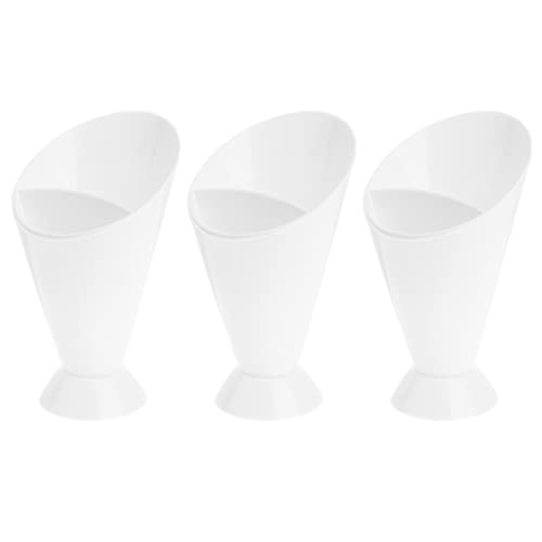 PRETYZOOM Dessert Cups Charcuterie Cones 3pcs French Fry French Fries Cup French Fry Cone Basket Fry Food Holder Holder Plastic Sauce French Fry Holder Chicken Salad