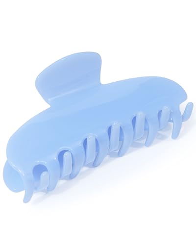 ACECHA 4.1 Large Hair Claw for Thick Hair - Blue Acetate French Clip Strong Hold Heavy Duty Hair Claws Accessories for Women Christmas Gift for Mom Sister (Blue)