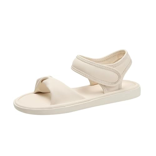 Women's Flat Sandals Open Toe Leather Sandals Lightweight Comfort Slingback For Daily Wedding Work Party Dressy Prom