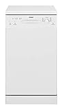 Bomann GSP 7405 Geschirrspüler, Stand- Unterbaugeschirrspüler, Dishwasher, Spülmaschine mit 6 Programmen, 9 Maßgedecke, LED-Kontrollleuchten, 45 cm Ausführung, freistehend, weiss