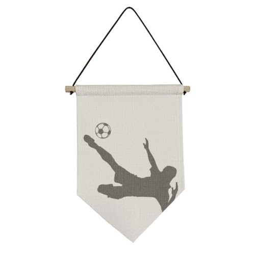 Football outline drapeau suspendu pour personnaliser une pièce de sport