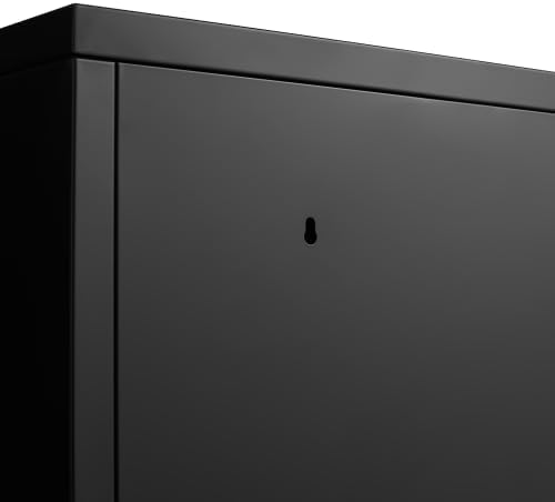Metal Storage Cabinet with 2 Doors and Adjustable Shelves, Tall Metal Locker Multipurpose Freestanding Organizer for Bedroom, Bathroom, Home Office