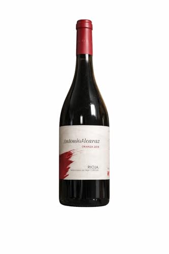 Vino Tinto de Autor Crianza Rioja Antonio Alcaraz 2018 – Crianza en Roble Francés y Americano, Intenso y Equilibrado, Ideal como Regalo para Amantes del Vino