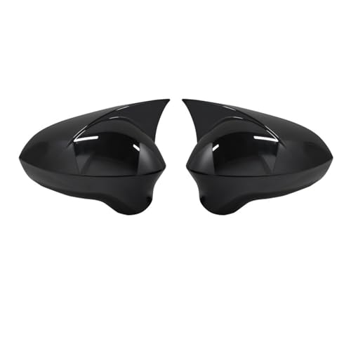 O~[ For Seat For Leon MK2 2009-2012 Car Mirror Replacement Mirror Covers Caps RearView Case Cover Piano Black(ABS Black)