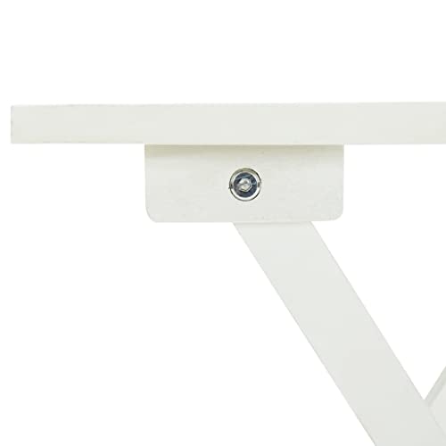 Vetnasa Bistro Table White 18.1\"x18.1\"x18.5\" Solid Acacia Wood - Thumbnail 7