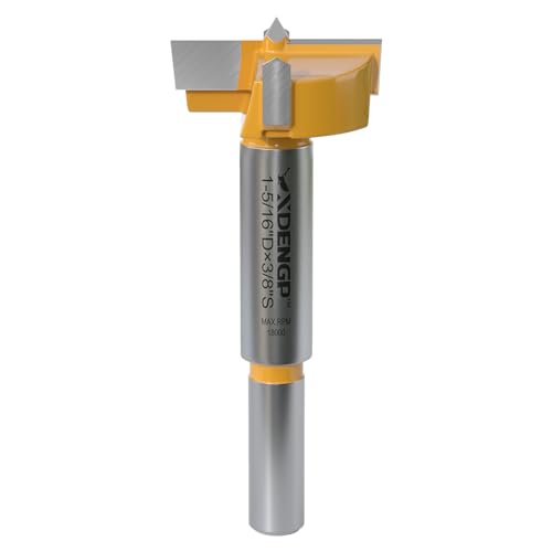 Image of Forstner Bit 3 /8 inch Shank, 1-5 /16 inch Cutting Diameter, Forstner Drill Bit for Woodworking, Drilling Hole Saw Set, Auger Opener, Hole Opener Hinge Hole Cutter for Plastic, Plywood Products