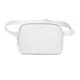Everywhere Belt Bag, Fashion Bum Bag, Unisex Mini Fanny Pack Belt Bag with Adjustable Strap, Water-Resistant Fanny Pack for Women Men for Travel Outdoors Running Hiking (White)