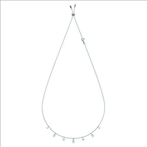 Swarovski Brass Attract Choker, White, Rhodium Finish #TOP1