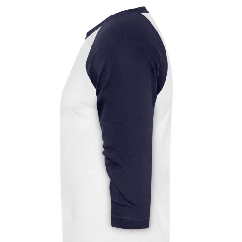 Spreadshirt Squints Halloween Costume Unisex Baseball T-Shirt, L, White/Navy #TOP4