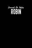 ROBIN - Carnet de notes: Couleur Noir Carnet de notes personnalisable, Prénom personnalisé ROBIN pour anniversaire, Saint Valentin, noël, Fête de ... Oncle| Ligné 120 pages |15,24 x 22,86 cm