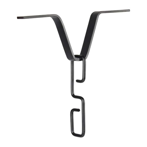 PUXZYAX Clip Adaptador para canaletas de Cadena de Lluvia Gancho en Forma de V confiable Accesorios de Hardware para Exteriores Conector de Hierro Resistente, Negro, 15.75 cm