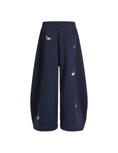 Aelfric Eden Embroidery Puppy Baggy Barrel Sweatpants Casual Y2K Elastic Drawstring Unisex Wide Leg Pants Lantern Trouser2