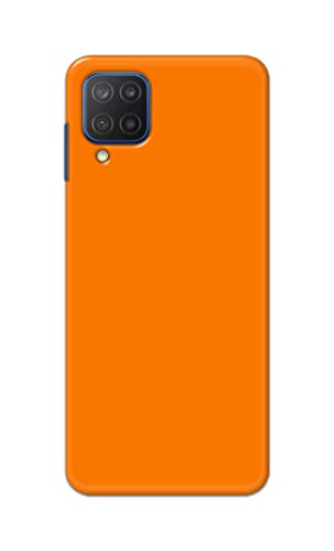 Image of Plain Orange Hard Back Case Cover for Samsung Galaxy A12 / M12 / F12 Back Cover -(J5) VNS2229