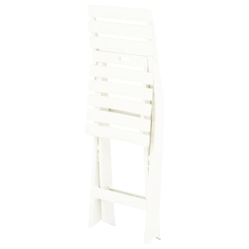 Sillas de jardín plegables 2 unidades, plástico blanco, ligeras y resistentes a la intemperie, perfectas para balcón, terraza o jardín, ahorro de espacio y fácil de limpiar