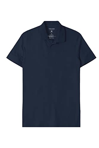 Camisa Malwee Polo Lisa Masculino, Azul Marinho, XGG