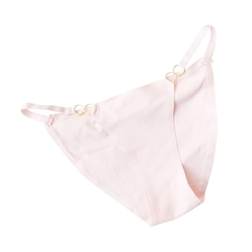 Genérico Ropa Interior Atractiva Braguitas Sexis de Metal para Mujer, Bikini con Tiras Finas, Bragas de Seda Helada de Tiro bajo para Mujer Sujetadores Post Operatorios (M)