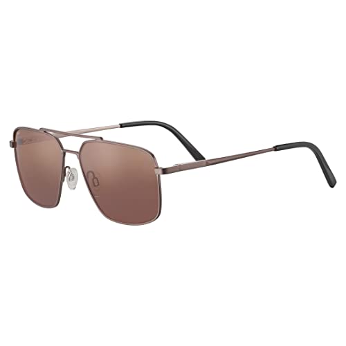 Serengeti Men's Aitkin Large Polarized Sunglasses, Bronze